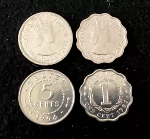 Belize 2 Münzen Set 1,5 Cents UNC Weltmünzen - Bild 1 von 1