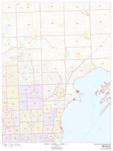 Macomb County, Michigan ZIP Codes Laminated Wall Map (MSH) - Imagen 1 de 1