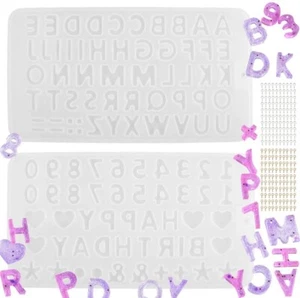202x Resin Mold Casting Alphabet Number Epoxy Silicone Mould Jewelry DIY B543 - Picture 1 of 9