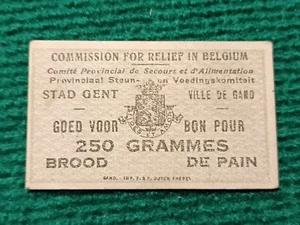 BILLET BELGIQUE D'URGENCE - 250 grammes de Pain - GAND - SPL - Imagen 1 de 2