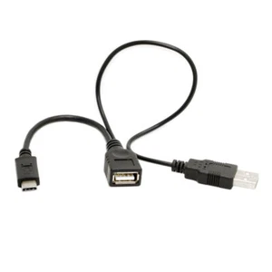 CY USA USB-C 3.1 Type C to A Female OTG Data Host Cable with Power for Laptop - Picture 1 of 6