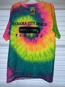 Panama City Beach FL Tie Dye T-Shirt Kids Lg Alvins Island - Picture 1 of 3