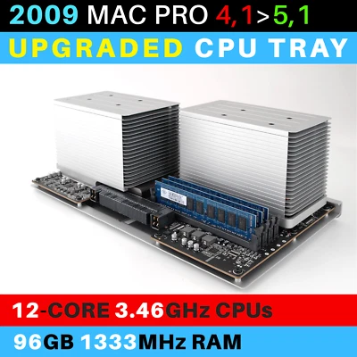 2009  Mac Pro 4,1- 5,1 CPU Tray with 12-Core 3.46GHz Xeon and 96GB RAM  - Image 1 of 4