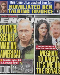 National Enquirer Vladimir Putin Prince Harry Meghan Markle Jennifer Lopez 2023 - Imagen 1 de 12