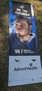 Tampa Bay Lightning Vinyl Player Large Street Banner Mikhail Sergachev - Picture 1 of 5