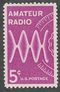 US. 1260. 5c. Radio Waves and Dial, Amateur Radio Issue. MNH. 1964 - Picture 1 of 1