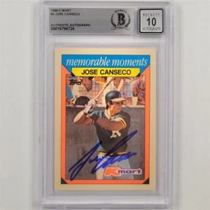 Jose Canseco signed 1988 Topps K-Mart #4 card 724 ~ Beckett BAS 10 auto - Picture 1 of 2
