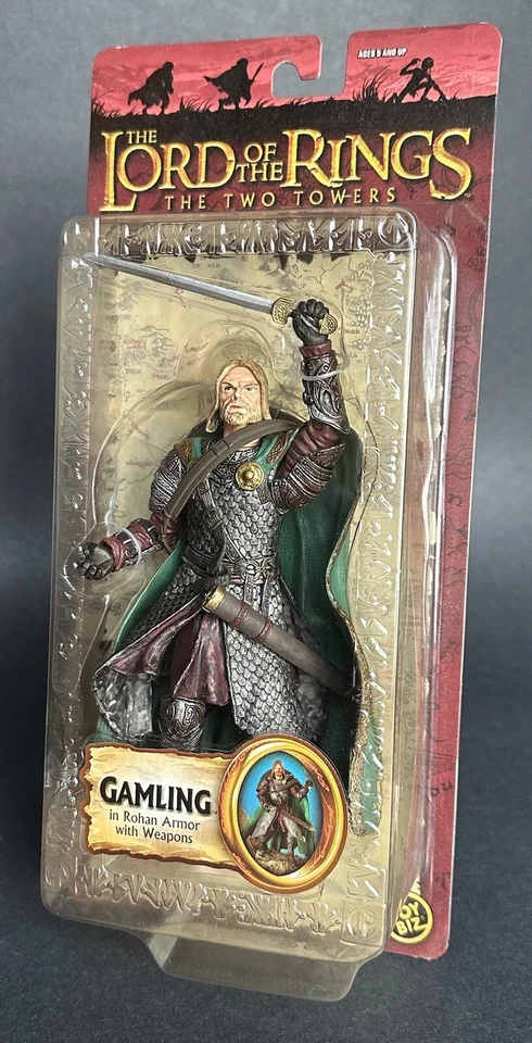 Lord of The Rings Two Towers Gamling in Rohan Armor 2004 ToyBiz Action Figure