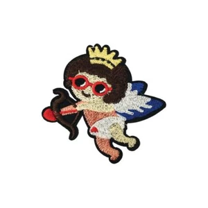 Parche con apliques bordados de Cupido corona niña (planchar) coser insignia de hierro - Imagen 1 de 2