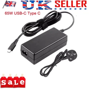 Fits For Asus AD10380 65W USB-C Type-C Adapter Power Battery Charger + UK Cable - Picture 1 of 9