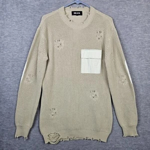 SER.O.YA Women's Devin Distressed Raw-edge Crew neck Elbow Patch Sweater Size XS - Picture 1 of 12