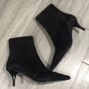 Stephane Kelian Paris Pointed Toe Black Suede Boots size 7.5 - Picture 1 of 10