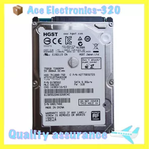 HGST HTS721075A9E630 750GB 7200RPM 32MB SATA 2.5" Laptop HDD Hard Drive - Picture 1 of 5
