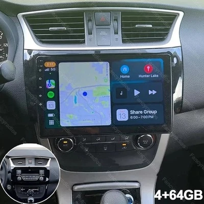 Rádio estéreo automotivo GPS CarPlay para Nissan Sentra Sylphy 2013-2019 Android 15 4+64G - Imagem 1 de 4