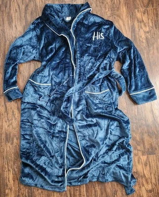 ¡NUEVO! Bata de felpa de novio azul para hombre AW BRIDAL, SUYA, no hago batas a juego, L Foto 1 de 4