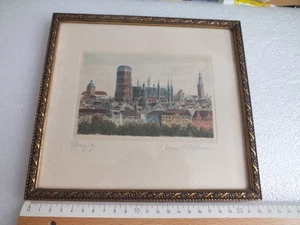 Kolorierte - Original - Radierung - Erwin Hoffmann - DANZIG - GDANSK - KB 5 - Picture 1 of 14