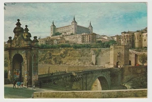 Toledo Spanien Puente Alcantara Alcazar L Arribas Vintage Postkarte - Bild 1 von 2