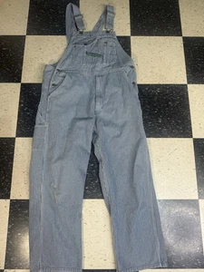 Vintage Key Imperial Latzhose Herren 36x30 blau weiß Hickory Streifen Workwear 90er - Bild 1 von 9
