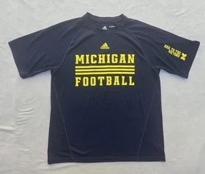 Maglia Michigan Wolverines uomo piccola NCAA calcio Adidas Climalite maglietta - Foto 1 di 10