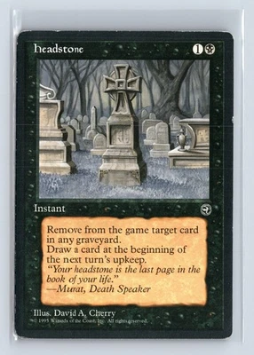 (2x) HEADSTONE – MTG Magic the Gathering Card – Homelands – Common - Image 1 of 4
