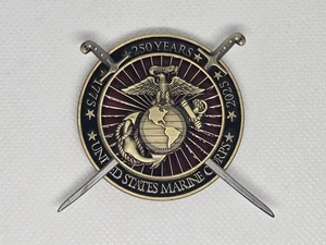 2025 Officer Sword United States Marine Corps Challenge Coin USMC 250th birthday - Picture 1 of 5