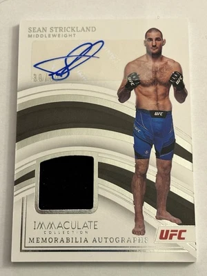 2023 Immaculate UFC Sean Strickland Patch Auto SP /99 - Image 1 of 2