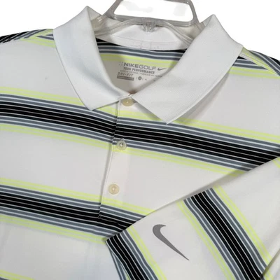 Camisa polo Nike Golf Tour Performance Dri-FIT para hombre XL a rayas Foto 1 de 4