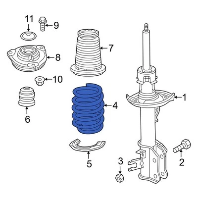 For Jeep Compass 2017-2022 Jeep 68284185AC Front Coil Spring - Imagem 1 de 2