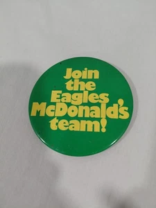 Vintage 1980 Join the NFL Philadelphia Eagles McDonald's Team Pinback Button 3,5" - Bild 1 von 3