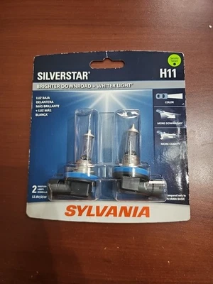 Sylvania H11 SilverStar High Performance Headlight Pair Set 2 Bulbs - Image 1 of 2