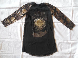 EUC Harry Potter Children Girl Dress/Nightshirt sz 10/12 "Marauder's Map" - Picture 1 of 4