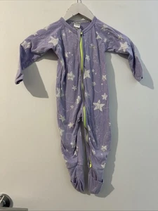 BONDS ZIP WONDERSUIT ZIPPY LILA CON ESTRELLAS BLANCAS TALLA 1 (H45 - Imagen 1 de 6