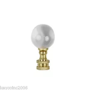 GLASS BALL Lamp FINIAL Clear glass Fits standard harps - Picture 1 of 1
