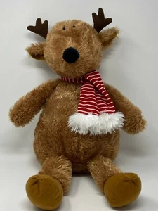 Gund braun Weihnachten Rentier mit Schal 14 Zoll weiches Plüschtier Stofftier - Bild 1 von 6