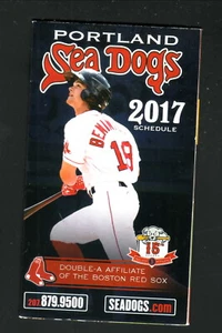 Portland Sea Dogs--Andrew Benintendi--Horario de bolsillo 2019--ScrubaDub--Medias Rojas - Imagen 1 de 2