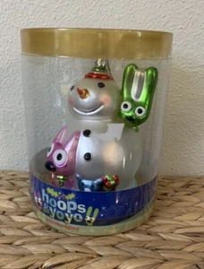 Hoops & Yoyo Weihnachtsschmuck Glas Schneemann Snow Buddies 5,5" in Kunststoffbox - Bild 1 von 6
