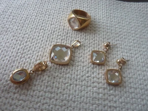 Modeschmuck S.OLIVER . 2  Anhänger, 2 Ohrhänger und Ring - Bild 1 von 7