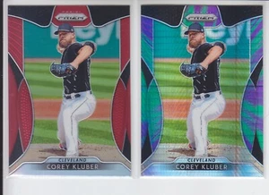 2 - 2019 Prizm COREY KLUBER True Red + Green Viola Hyper Indians #39 - Foto 1 di 2