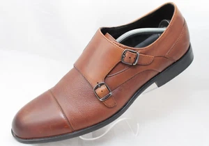 Oxford Alfani Luxton para hombre con correa de monje de cuero marrón 11M - Imagen 1 de 12