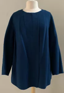 Talbots Woman Petites 2XP Jacke gefilzte Wolle Nylon Taschen dunkelblau gebraucht, in einwandfreiem Zustand - Bild 1 von 5