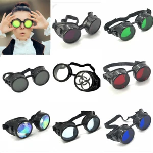 Vintage Steampunk Schweißerbrille Rave Kaleidoskop Brille Mad Scientist Cyber - Bild 1 von 54
