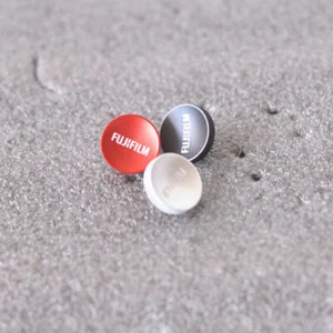 2pcs Camera Soft Shutter Release Buttons for Fuji Fujifilm, Red/Black - Picture 1 of 4