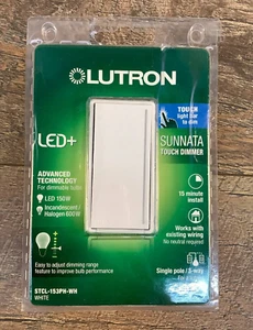 Lutron Sunnata Touch Single Pole Dimmer with White LED+ Advanced Technology - Picture 1 of 3
