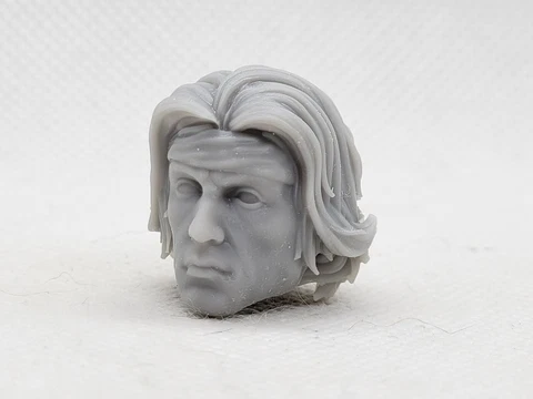 3d Printed Stallone Rambo Head 1:12 scale 6" GI Joe Classified/Marvel Legend Cover