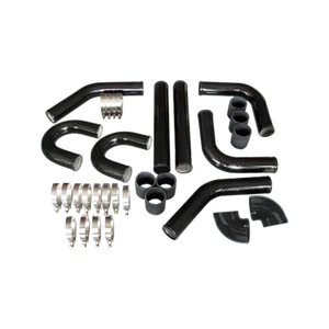 Universal 3" 76mm 2mm Thick black Aluminum Pipe Piping Silicone Hose Kit Tube - Bild 1 von 1