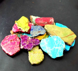 840 quilates natural Arizona mezcla de colores mejor losa turquesa piedra preciosa certificada áspera - Imagen 1 de 5