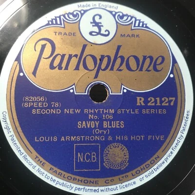 Louis Armstrong - 10” Parlophone 2127 - Savoy Blues / Sweethearts On Parade - Image 1 of 4
