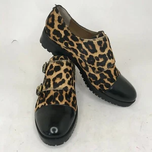 Sam Edelman Melanie Leopardenmuster Kalbshaar Mönch Gold Hardware Schuhgröße 6 1/2M - Bild 1 von 12