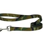 Camoflauge Dog Leashes Tough Nylon Pink or Green Camo Pattern Leads Choose Size