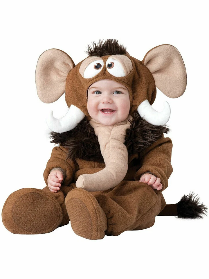 Infant Toddler Baby Wee Woolly Mammoth Elephant Costume  - Image 1 of 1